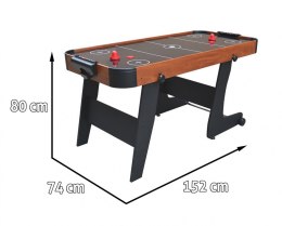 Cymbergaj dla dzieci + Stół do gry z MDF + Rodzinna gra Air Hockey brązowy