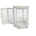 Latarnie Home ESPRIT Biały Metal Szkło Shabby Chic Wykończenie antyczne 18 x 16 x 35 cm (2 Części)