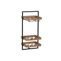 Stojak na Butelki Home ESPRIT Czarny Naturalny 35 x 25 x 75 cm