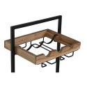 Stojak na Butelki Home ESPRIT Czarny Naturalny 35 x 25 x 75 cm