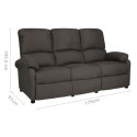 3-osobowa sofa rozkładana, ciemnoszara, tapicerowana tkaniną