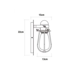 Kinkiet Ścienny EDM 32101 32101 Czarny Metal 60 W E27