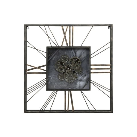 Zegar Ścienny Home ESPRIT Czarny Złoty Metal Szkło 80 x 8 x 80 cm