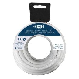 Kabel do koaksialnej Antena TV EDM 28034 Biały 20 m 2 x 1,5 mm