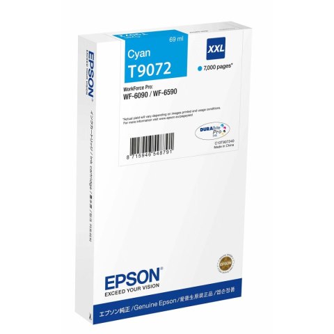 Oryginalny Wkład Atramentowy Epson C13T907240 Turkusowy