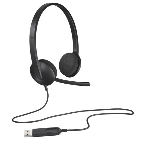 Słuchawki z Mikrofonem Logitech H340 USB 1,8 m Czarny