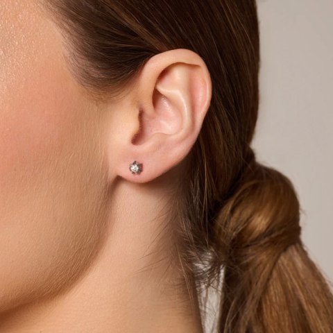 Gold earrings KZD6676 - Diamond