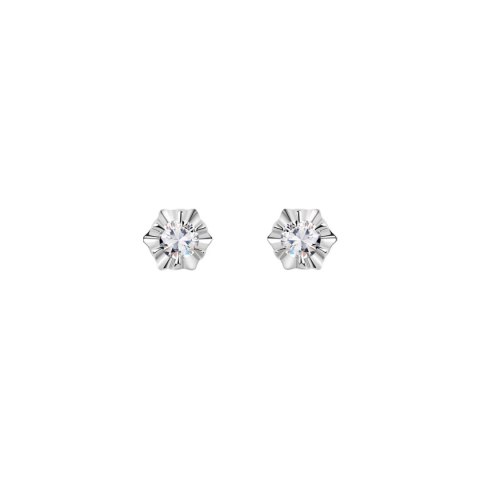 Gold earrings KZD6676 - Diamond