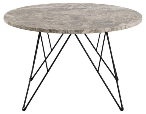 Stolik kawowy Prunus 80cm marmur szary/ czarny