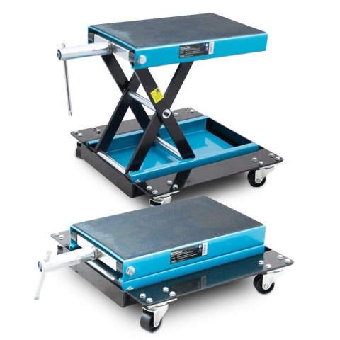 Podnośnik motocyklowy 12-37cm udźwig do 500kg wózek manewrowy do motocykla