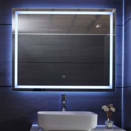 Aquamarin Lustro łazienkowe z oświetleniem LED, 100 x 80 cm