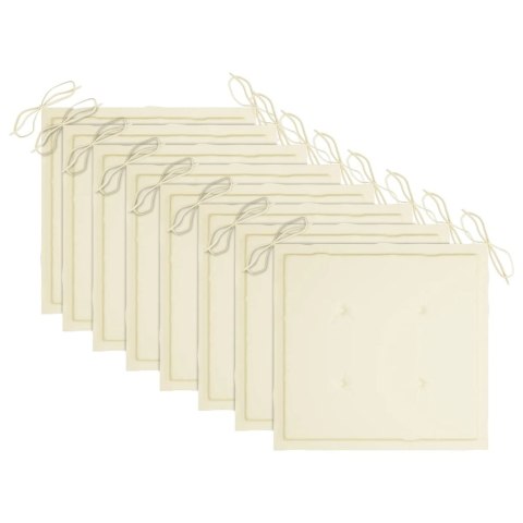 Składane krzesła ogrodowe z poduszkami, 8 szt., drewno akacjowe