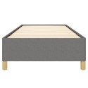 Rama łóżka, ciemnoszara, 90x200 cm, tapicerowana tkaniną