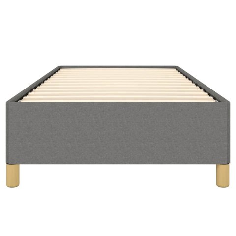 Rama łóżka, ciemnoszara, 90x200 cm, tapicerowana tkaniną