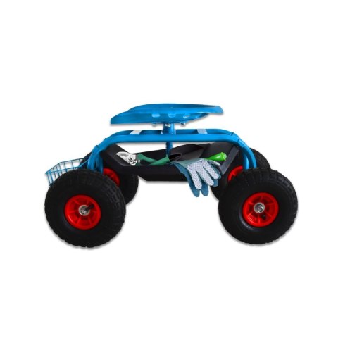 Wózek ogrodowy do pielenia uniwersalny na pompowanych kołach Bituxx z koszykiem