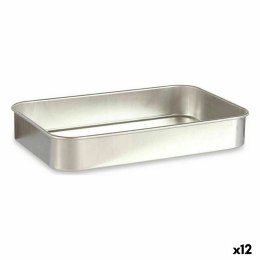 Forma do pieczenia Srebrzysty Aluminium 23,5 x 6 x 36 cm (12 Sztuk)