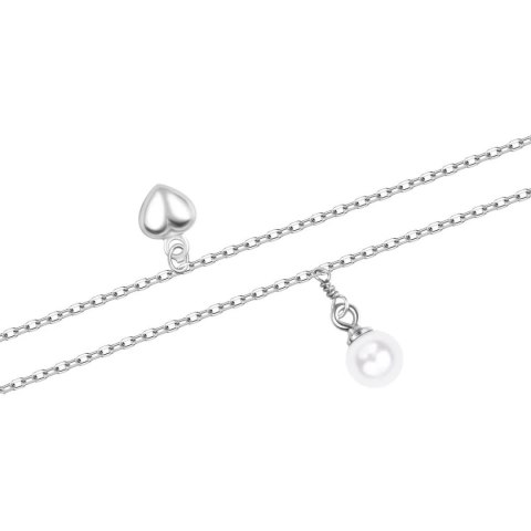 Srebrna bransoleta BSN6668 - Naturalne Perły hodowane słodkowodne