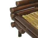 Rama łóżka, ciemnobrązowa, bambusowa, 140 x 200 cm