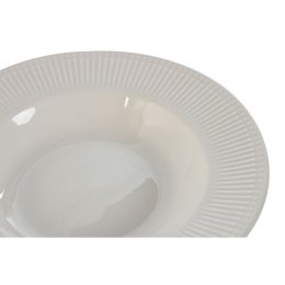 Naczynia Home ESPRIT Biały Porcelana Paski 27 x 27 x 2 cm 18 Części