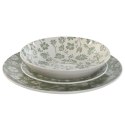 Zestaw Obiadowy Home ESPRIT Biały Kolor Zielony Porcelana Kwiecisty 27 x 27 x 2 cm 18 Części