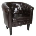 MIADOMODO Zestaw foteli Chesterfield, 58x71x70 cm, ciemny br