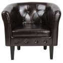 MIADOMODO Zestaw foteli Chesterfield, 58x71x70 cm, ciemny br