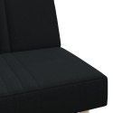 VidaXL Sofa rozkładana w kształcie L, czarna, 255x140x70 cm, tkanina