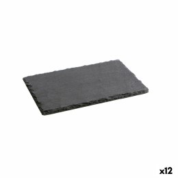 Ceramiczna taca o wyglądzie tablicy Quid Gastro Fresh Czarny (40 x 30 cm) (12 Sztuk)