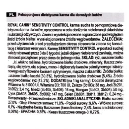 Karma dla kota Royal Canin Sensitivity Control Kaczka 1,5 Kg