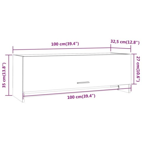 Szafka, szary dąb sonoma 100x32,5x35 cm