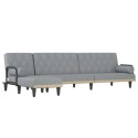 VidaXL Sofa rozkładana L, jasnoszara, 260x140x70 cm, tkanina