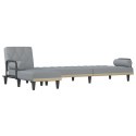 VidaXL Sofa rozkładana L, jasnoszara, 260x140x70 cm, tkanina