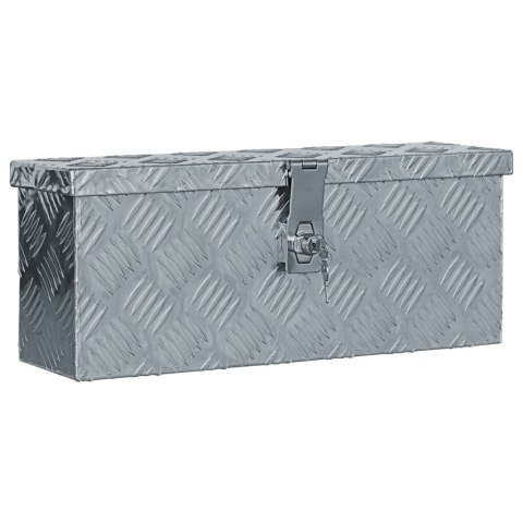 VidaXL Aluminiowa skrzynia, 48,5 x 14 x 20 cm, srebrna