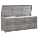 VidaXL Skrzynia ogrodowa, szara, 150 x 50 x 60 cm, rattan PE