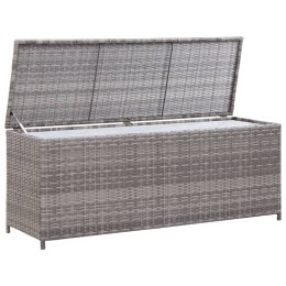 VidaXL Skrzynia ogrodowa, szara, 150 x 50 x 60 cm, rattan PE