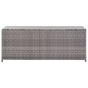 VidaXL Skrzynia ogrodowa, szara, 150 x 50 x 60 cm, rattan PE