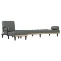 VidaXL Sofa rozkładana L, ciemnoszara, 260x140x70 cm, tkanina