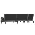 VidaXL Sofa rozkładana L, ciemnoszara, 260x140x70 cm, tkanina