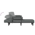 VidaXL Sofa rozkładana L, ciemnoszara, 260x140x70 cm, tkanina