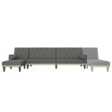 VidaXL Sofa rozkładana L, ciemnoszara, 260x140x70 cm, tkanina