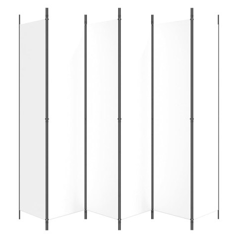 Parawan 6-panelowy, biały, 300x220 cm, tkanina
