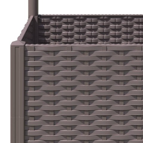Donica ogrodowa z kratką, brązowa, 120x40x136 cm, PP Donica ogrodowa z kratką, brązowa, 120x40x136 cm, PP