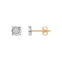 Gold earrings KZD6677 - Diamond