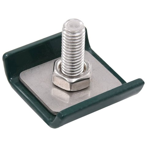 Łączniki do paneli ogrodzeniowych, 25 zestawów, zielone