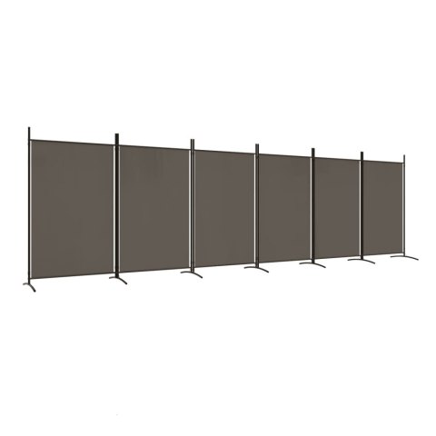 Parawan 6-panelowy, antracytowy, 520x180 cm, tkanina Parawan 6-panelowy, antracytowy, 520x180 cm, tkanina