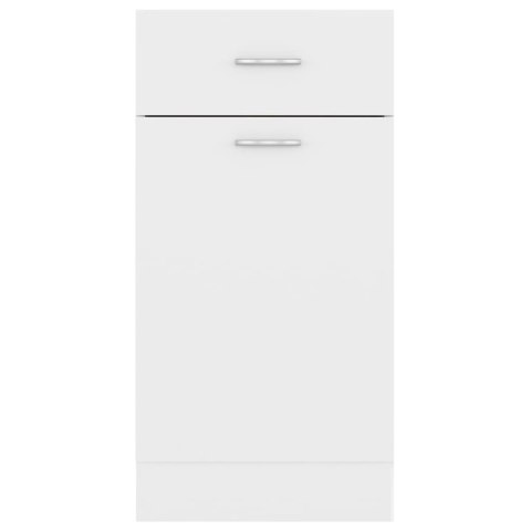 Szafka z szufladą, biała 40x46x81,5 cm, materiał drewnopochodny