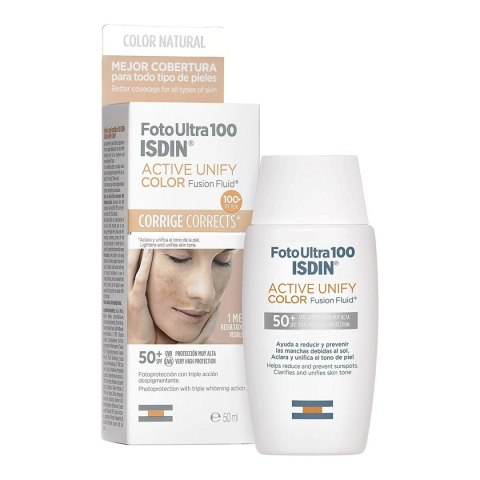 Ochrona przeciwsłoneczna z kolorem Isdin Spf 50 50 ml