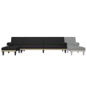 VidaXL Sofa rozkładana w kształcie L, czarna, 260x140x70 cm, tkanina