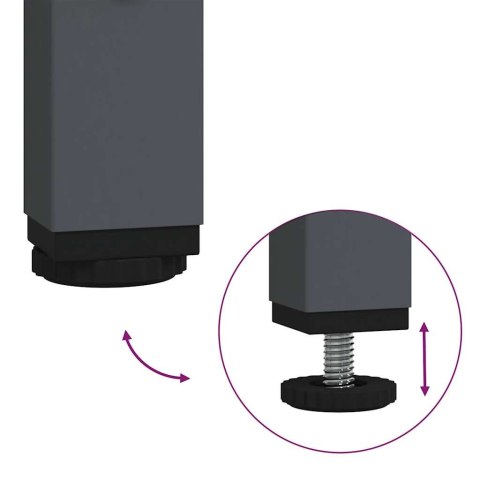 Szafka, antracytowa, 68x39x103,5 cm, stal