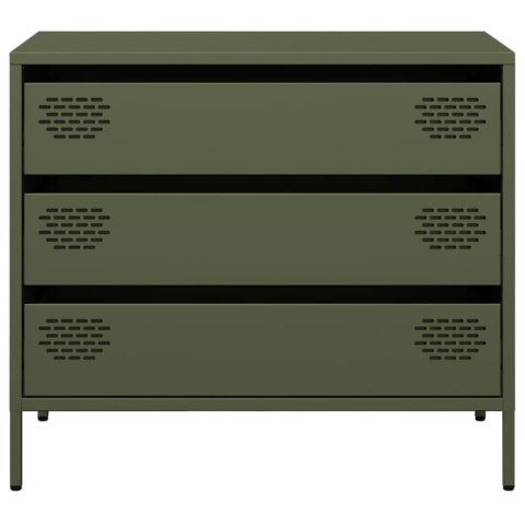 Szafka, oliwkowa, 68x39x58,5 cm, stal walcowana na zimno